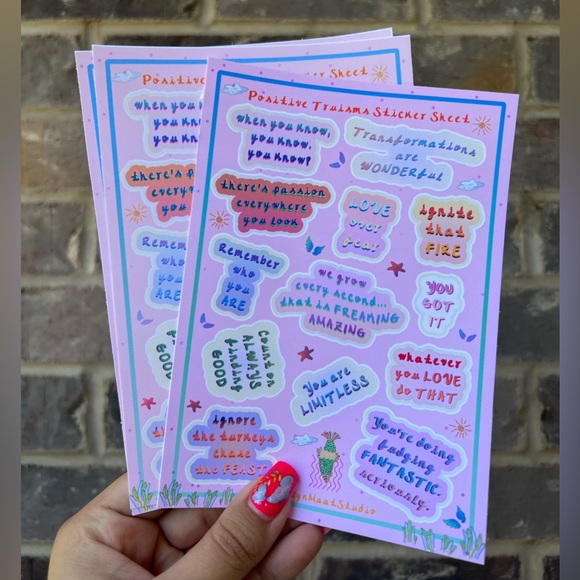 Positive Affirmation Sticker Sheets - Multicolor - Picture 6 of 7